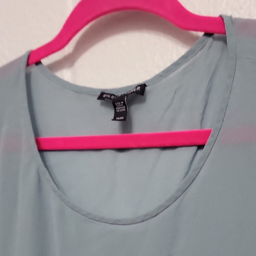 Eileen Fisher 100% Silk Boxy Top | Light Blue Short Sleeve | M - Picture 9 of 16